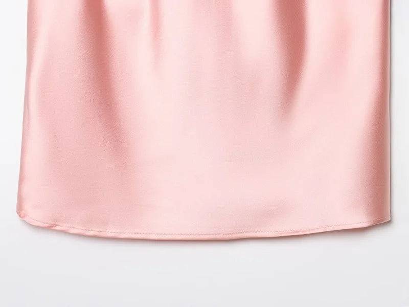 SS25 Halter Satin backless Tops