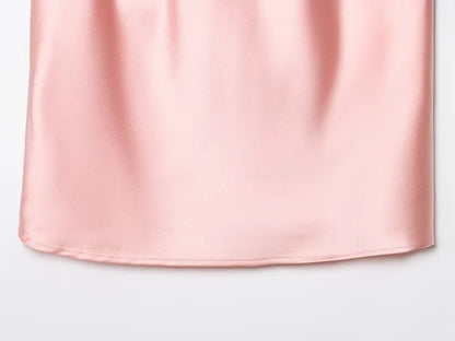 SS25 Halter Satin backless Tops