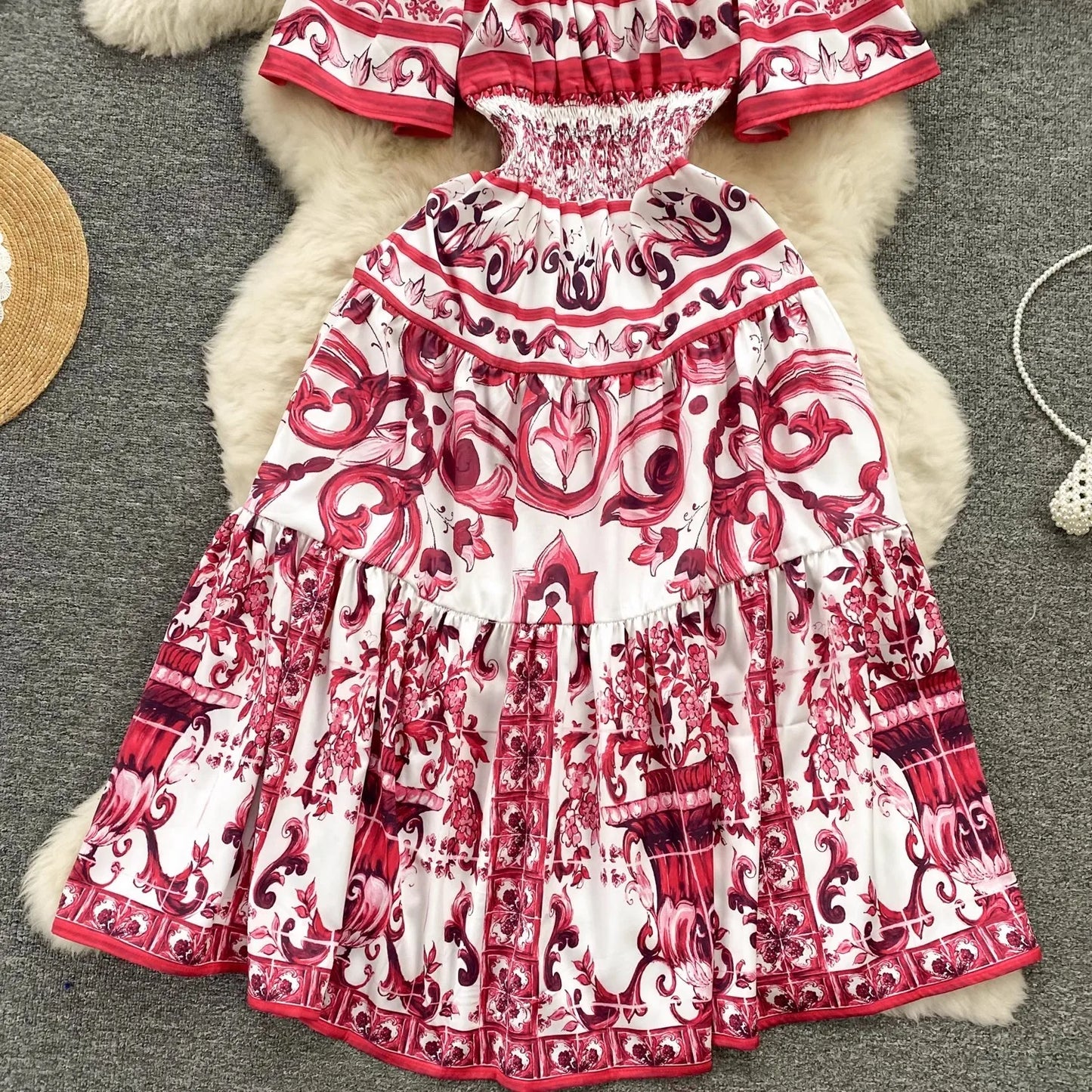 Porcelain Majolica Print MIdi