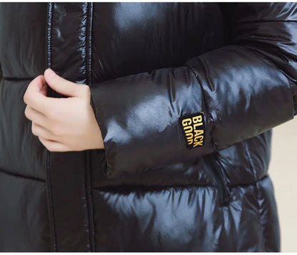 Black Gold Down Jacket For Women's Classics