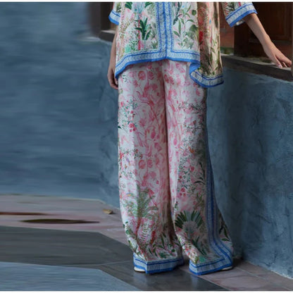 Pants Set Bohemian V-neck
