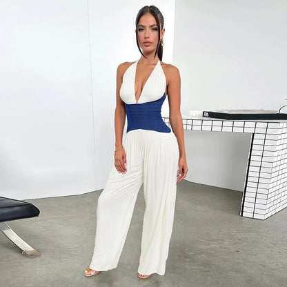 Halter neck Wide Leg Jumpsuit
