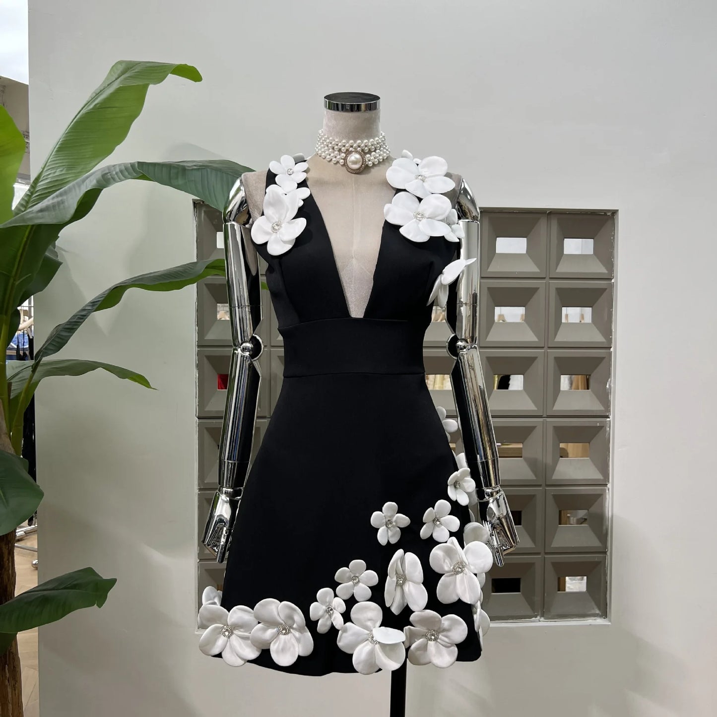 Flower Mini Dress