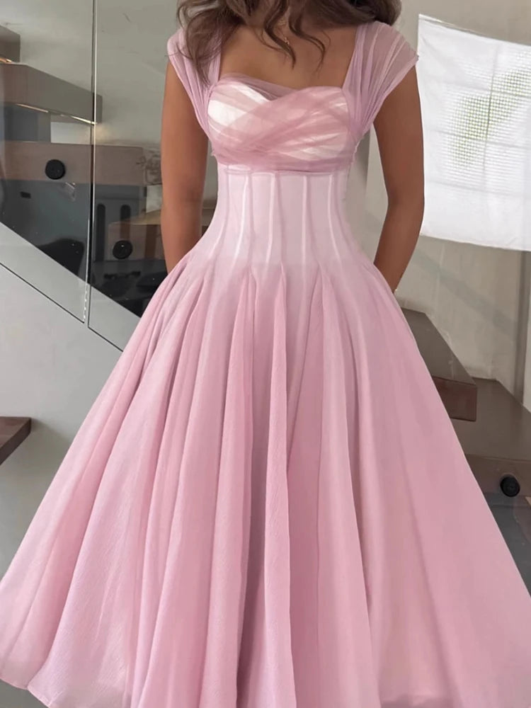 Pleated Evening Dress