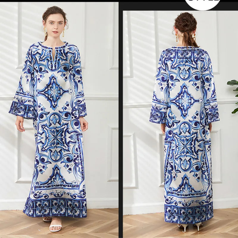 Blue white Porcelain Print