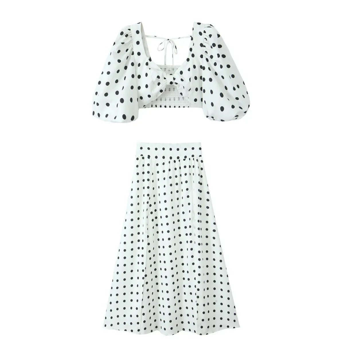 Polka Dot Top Skirt set