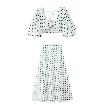 Polka Dot Top Skirt set