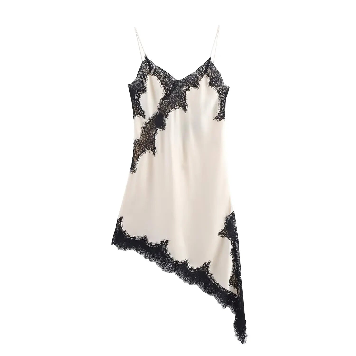 Zara Lace Asymmetric Dress- 24 hrs - Shellss
