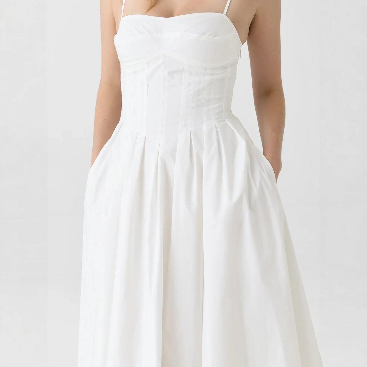 Ele High Waist White Dr JS Beautiful Beach Vaion Gown with Soft Light Filter Built-in Cotton Blend Svel X Ver... - Shellss