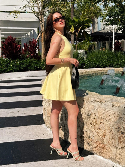 1 Yellow Mini Dress- Super Trendy