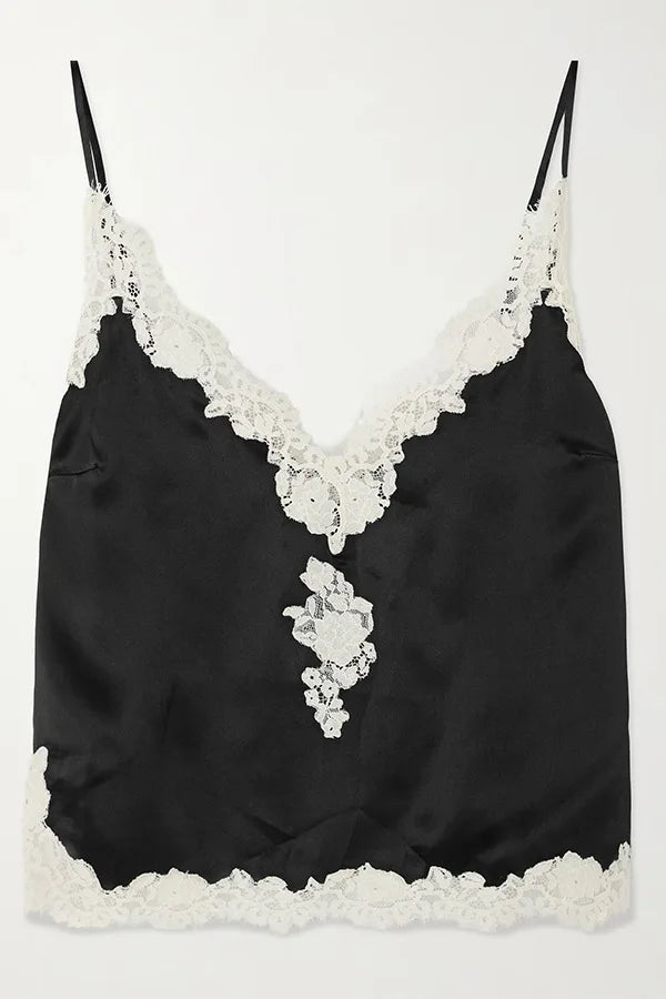 Lace Sling Top Skirt Top Set