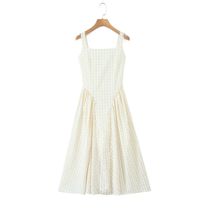 Elegant Laced Pleated Midi Dress