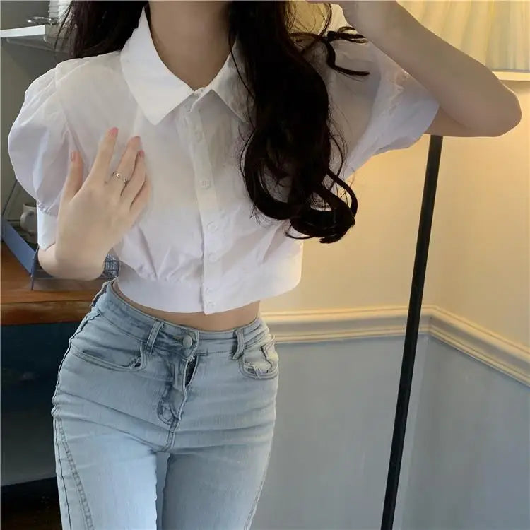 Puff sleeve White Shirt