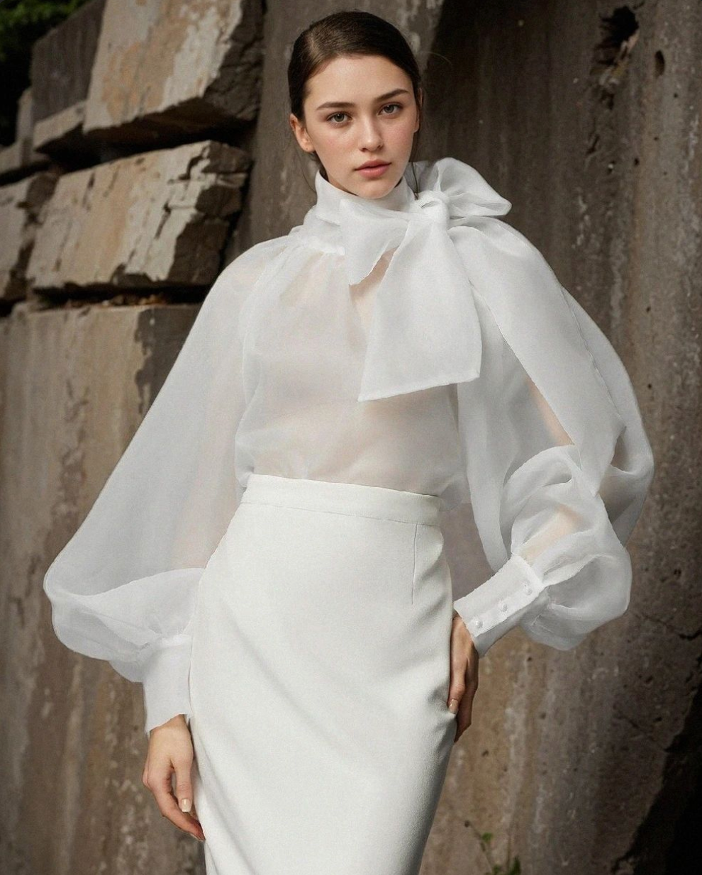 1 Elegance in Organza Top