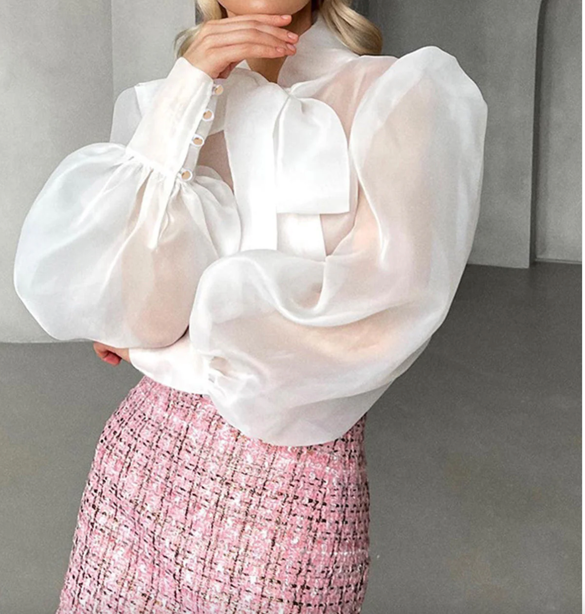 1 Elegance in Organza Top