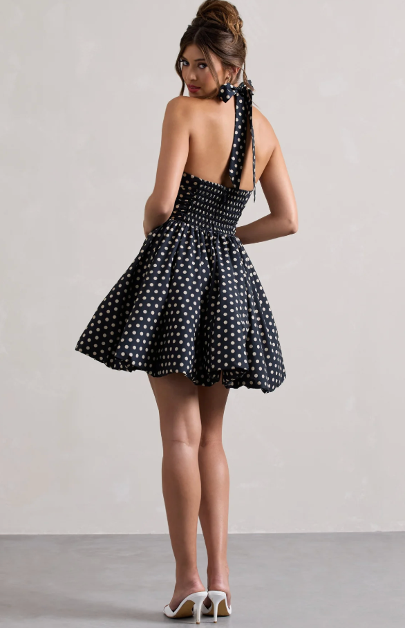 Vintage polka dots navy Dress