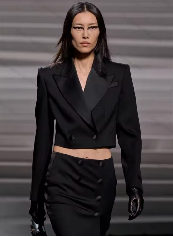 Black Tuxedos Skirt Set