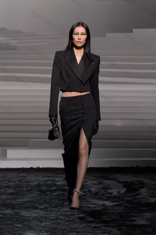 Black Tuxedos Skirt Set