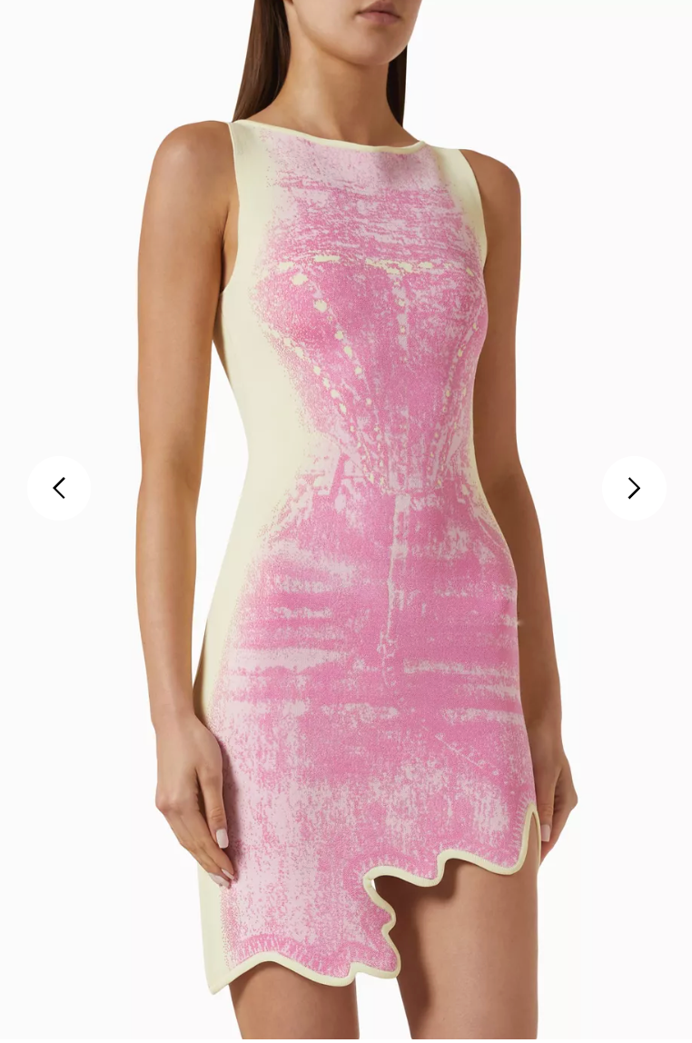 1 celebrity Wavy Pink Elegant  Dress