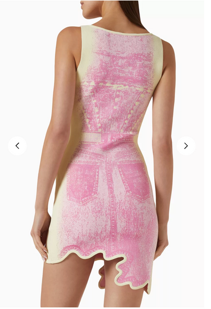 1 celebrity Wavy Pink Elegant  Dress