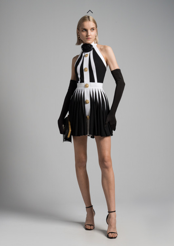 Balmain Black an White Halter - Shellss