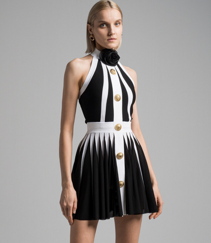 Balmain Black an White Halter