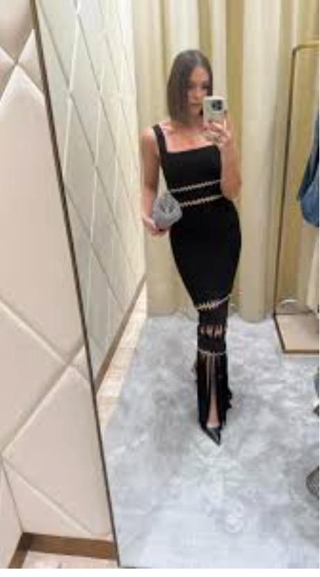 Celebrity Bandage Tassel Dress - Herve Leger spark - Shellss