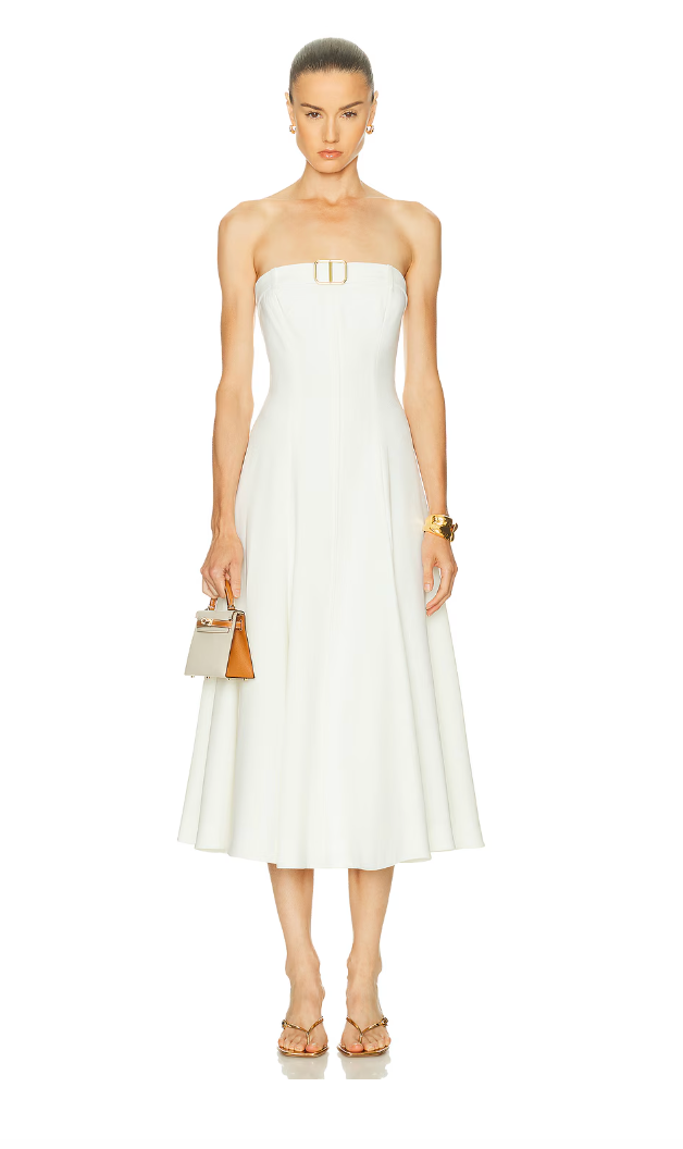 Alexis Pears White Black Midi - Shellss