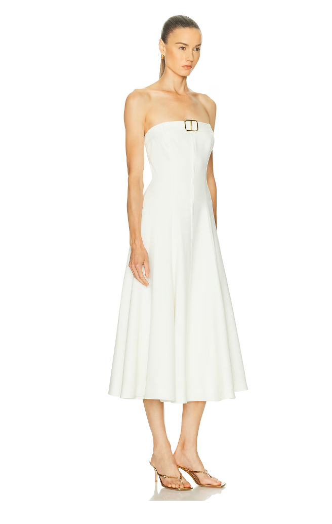 Alexis Pears White Black Midi - Shellss