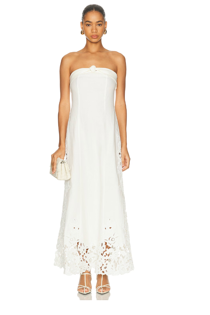 Alexis Pears White Black Midi - Shellss