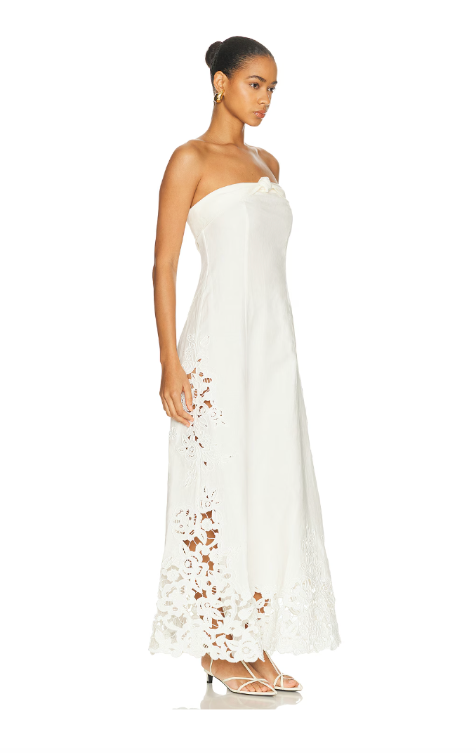 Alexis Pears White Black Midi - Shellss