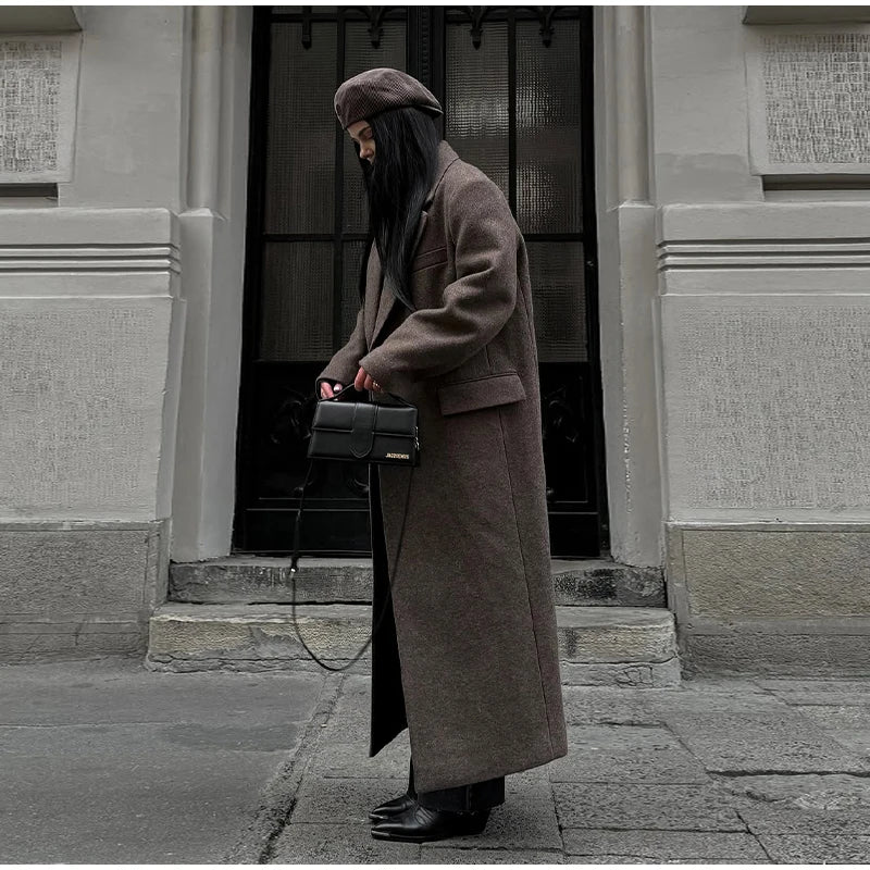 LONG Chic woolen coat