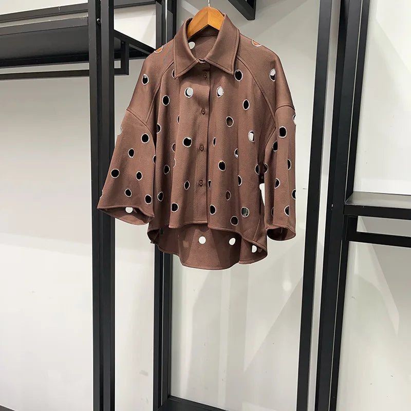 LAtest Diamond Brown Sandro Maje Shirt