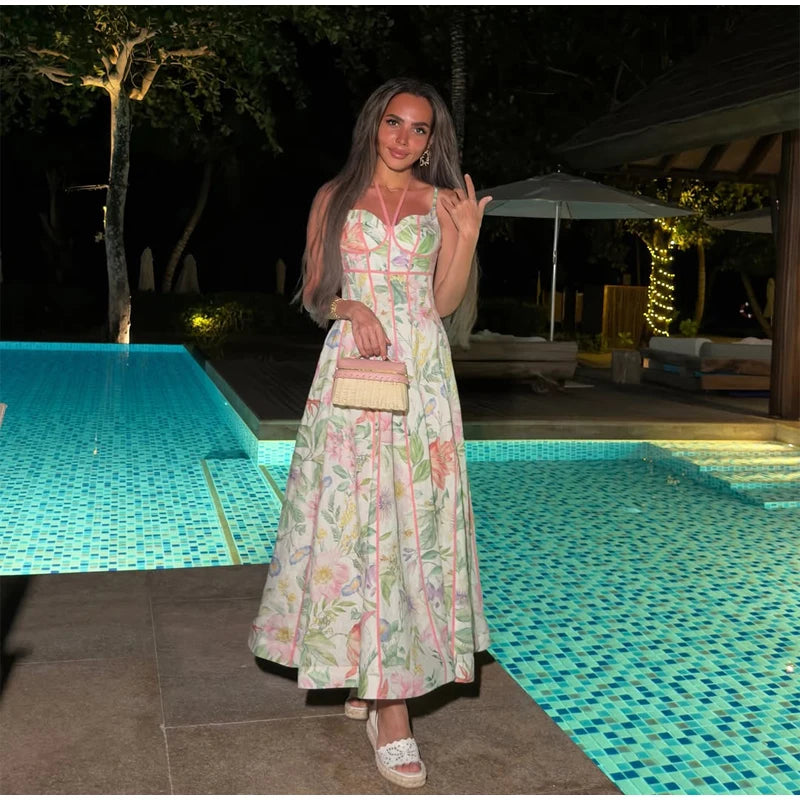 Corset floral A-line Summer Dress