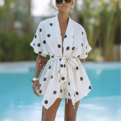 1 Polka Dots Printed Shorts Sets