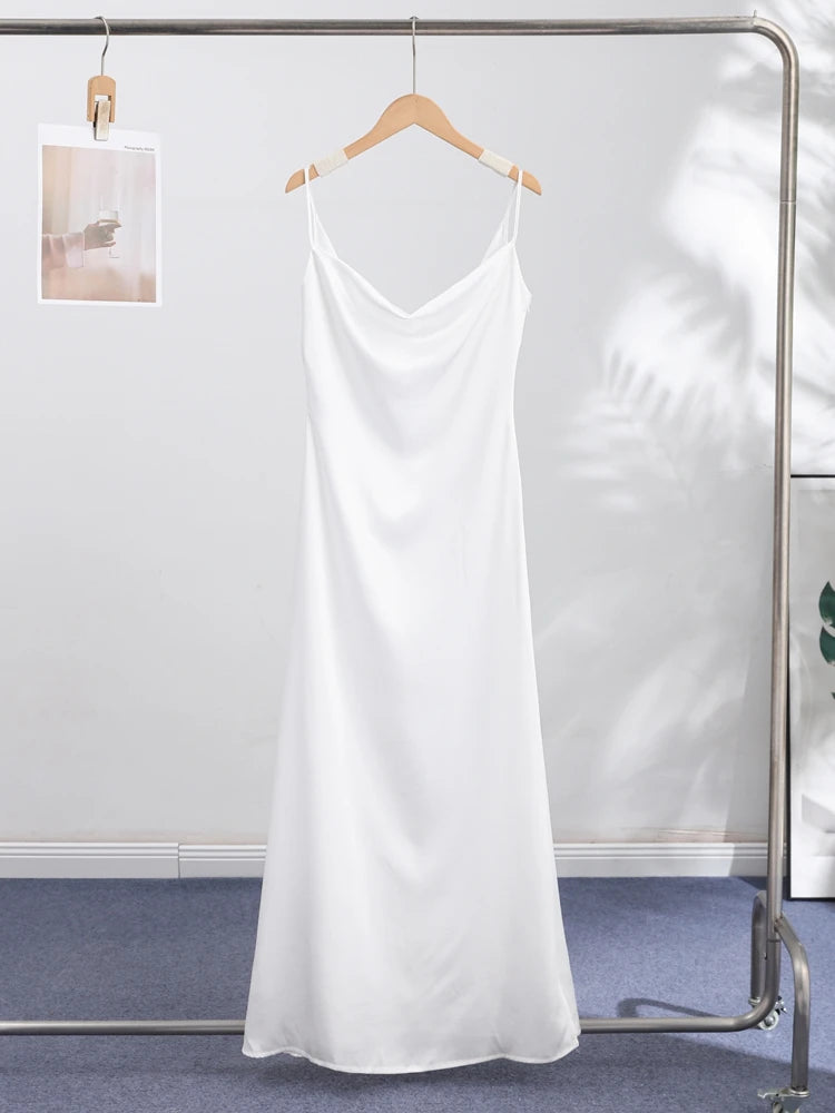 Sexy Women Dress Hollow Sleeveless Deep V Neck Big Backless Hip Package Long Dresses Elegant Summer New Beach Holiday Robes Lady
