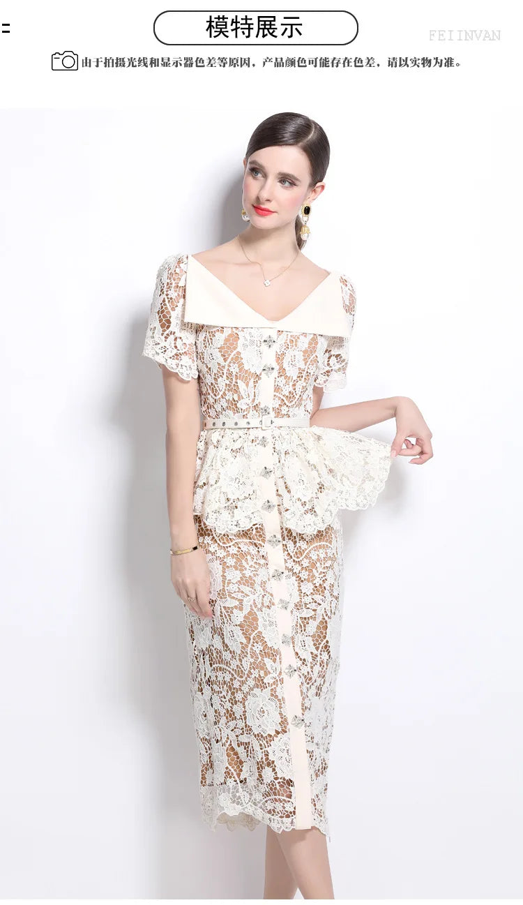 White Elegant Lace dress