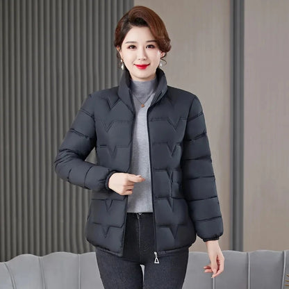 Women's Winter Parka 2025 New Casual Versatile Mom Down Cotton Jacket