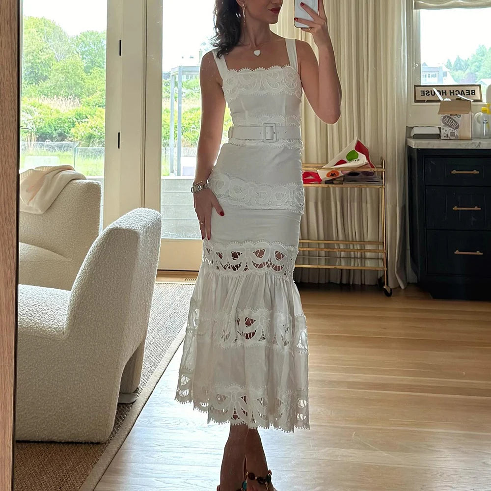 Square Neck Cotton Dress