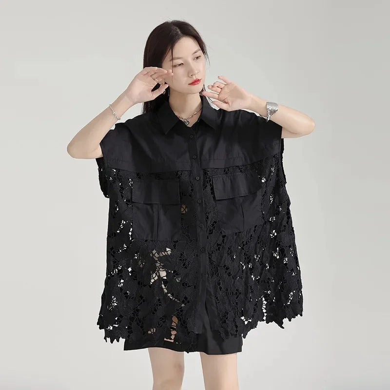 Lace Embroidery Shirt
