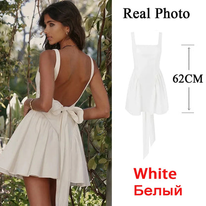 Mini Backless Trendy A Line Dress Sexy