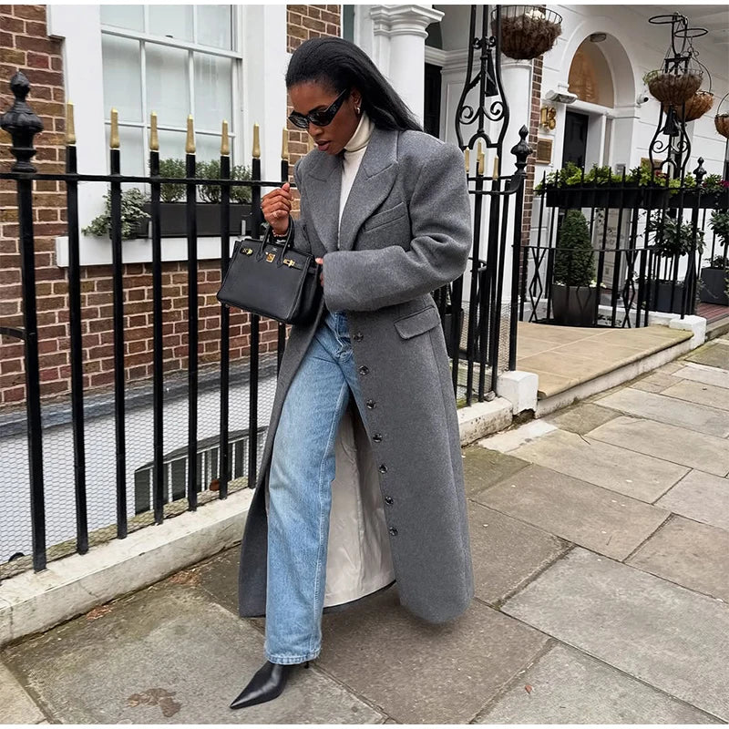 LONG Chic woolen coat