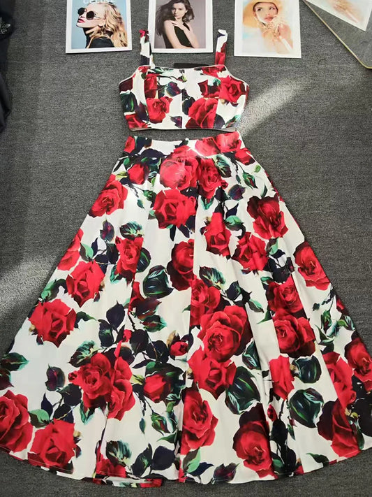 Vintage Roses Print Dolce Vibe Set