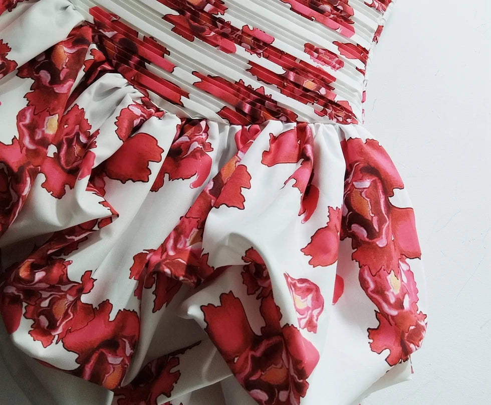 Australian Luxury Puffy Ruffle Dress