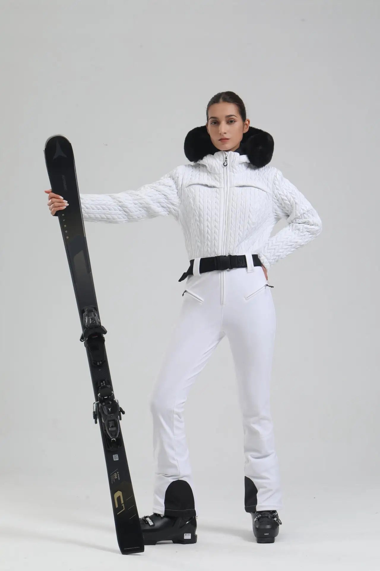 One-Piece Ski Suit Thickened Thermal Overalls Snowboard Jacket Jumpsuits Slim Fitting Ski Set Wind Proof Waterproof