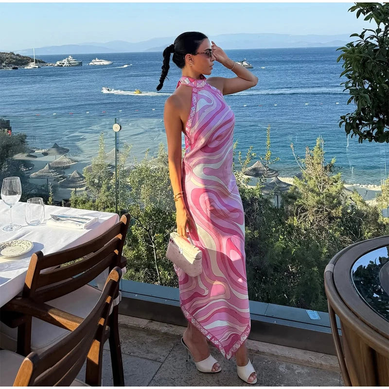 Pucci Summer Backless Pink Dress