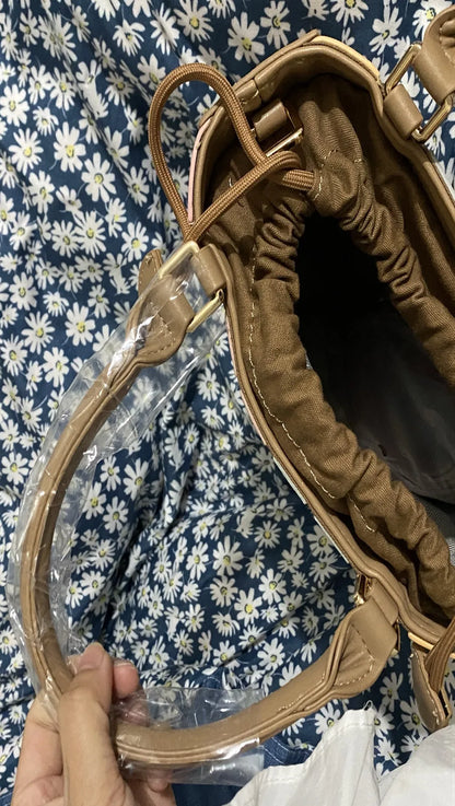 Luxury leather bag colorful Tote