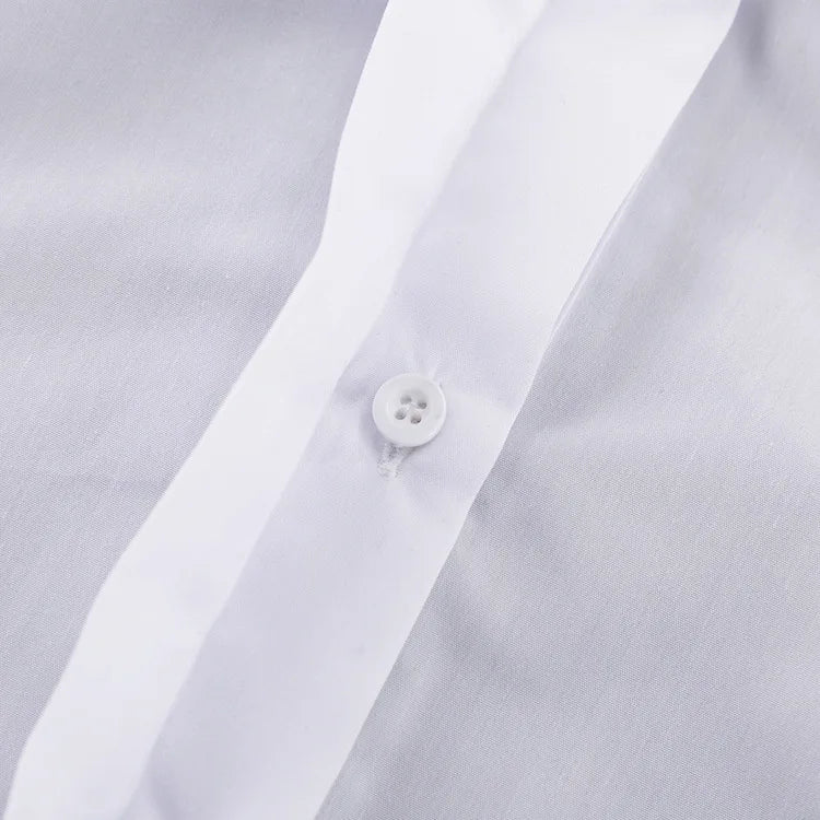 White Shirt Blouse Organza Mesh
