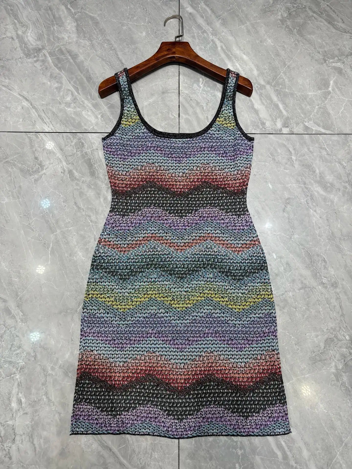 Missoni Zigzag Metallic Strap Mini Dress