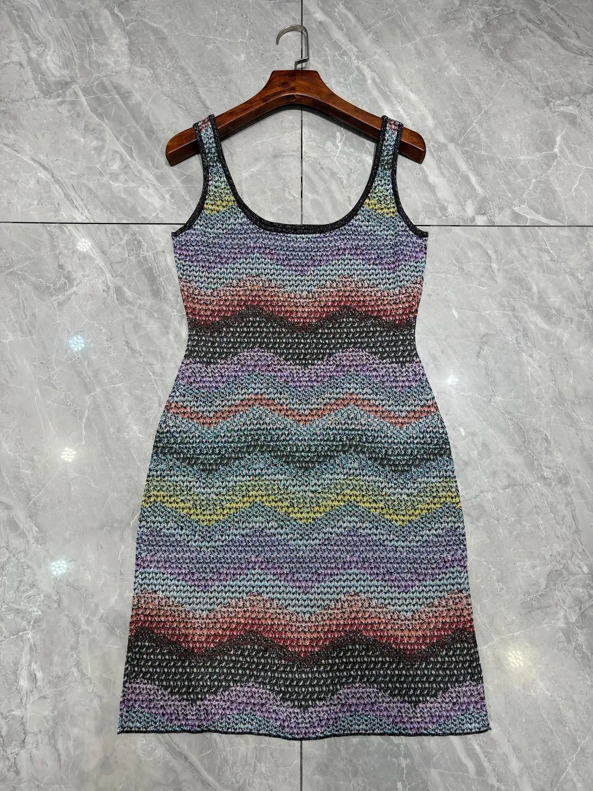 Missoni Zigzag Metallic Strap Mini Dress